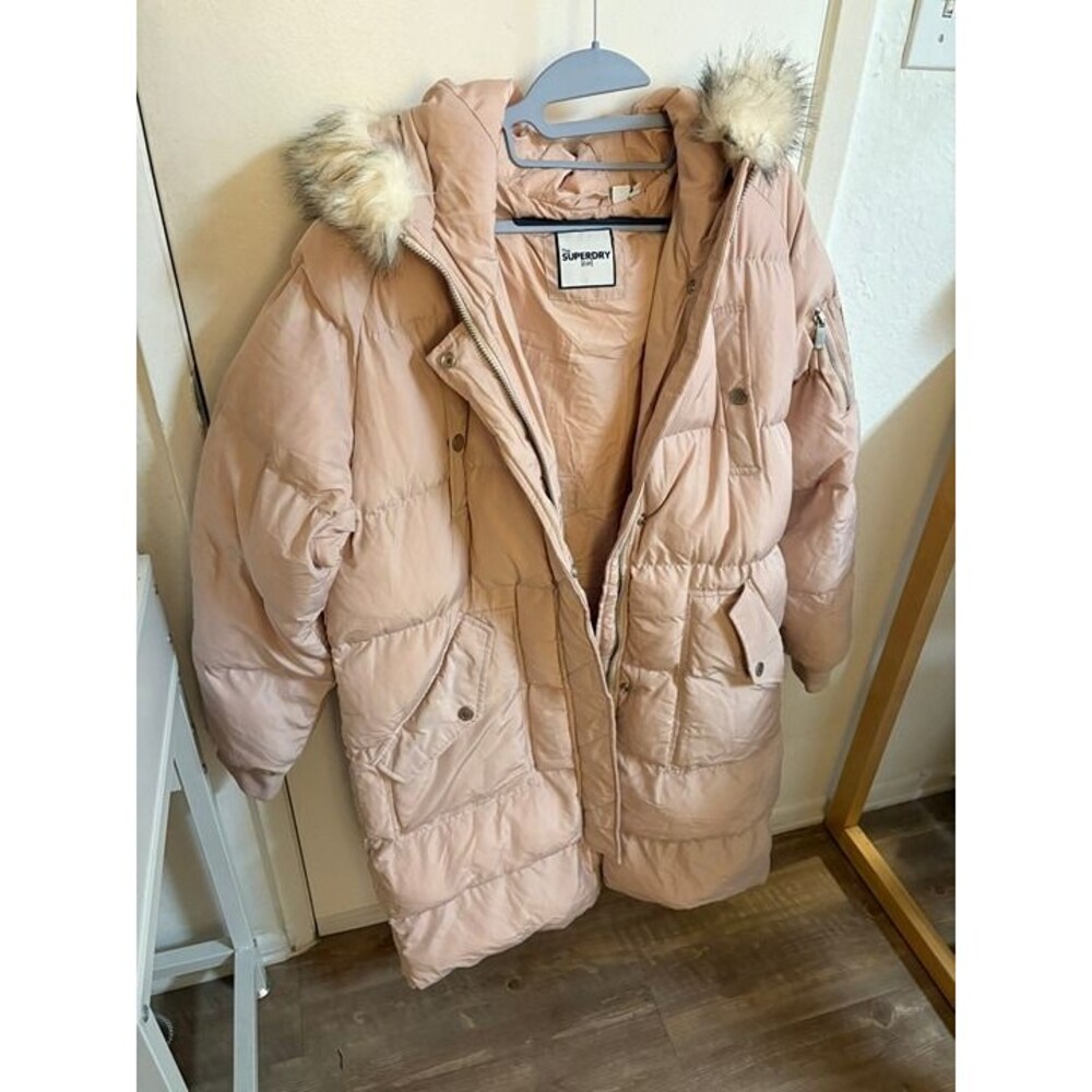 The Superdry Edit Longline Faux Fur Puffer Parka Coat